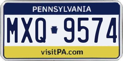 PA license plate MXQ9574
