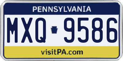 PA license plate MXQ9586