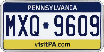 PA license plate MXQ9609