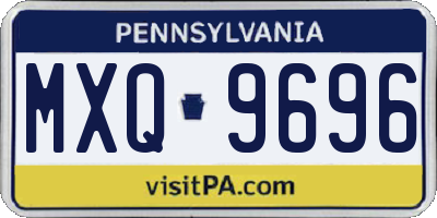 PA license plate MXQ9696
