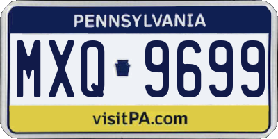 PA license plate MXQ9699
