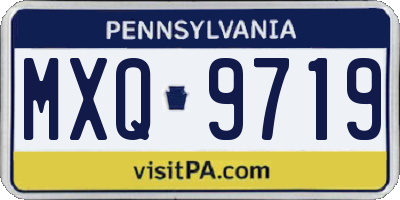 PA license plate MXQ9719