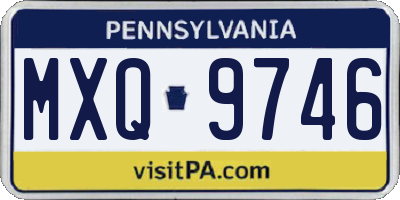 PA license plate MXQ9746
