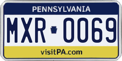 PA license plate MXR0069