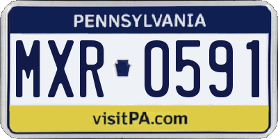 PA license plate MXR0591