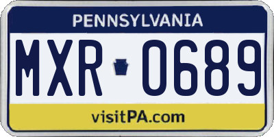 PA license plate MXR0689
