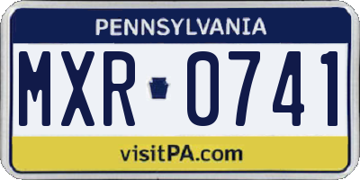 PA license plate MXR0741