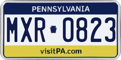PA license plate MXR0823