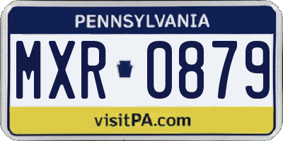 PA license plate MXR0879
