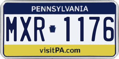 PA license plate MXR1176