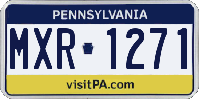 PA license plate MXR1271