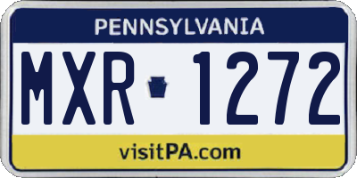PA license plate MXR1272