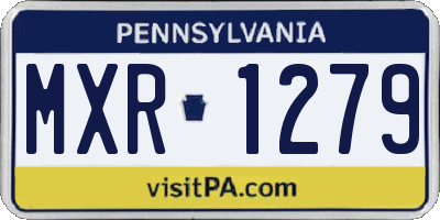 PA license plate MXR1279