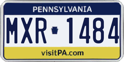 PA license plate MXR1484