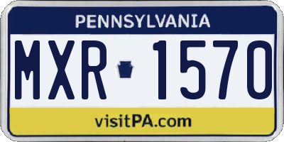 PA license plate MXR1570