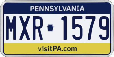 PA license plate MXR1579