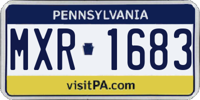 PA license plate MXR1683