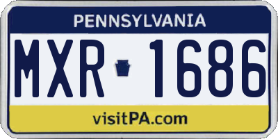 PA license plate MXR1686