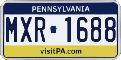 PA license plate MXR1688
