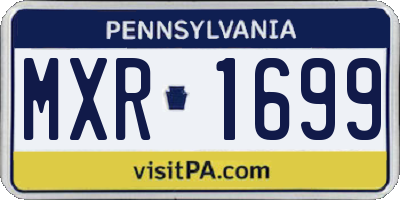 PA license plate MXR1699