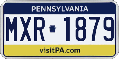 PA license plate MXR1879