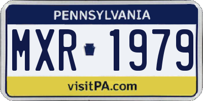 PA license plate MXR1979