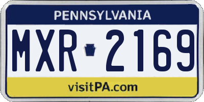 PA license plate MXR2169
