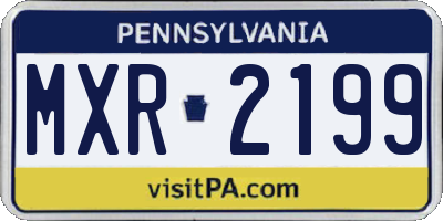 PA license plate MXR2199