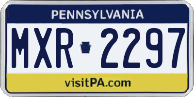 PA license plate MXR2297
