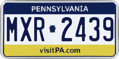 PA license plate MXR2439