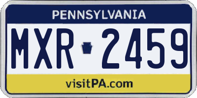 PA license plate MXR2459