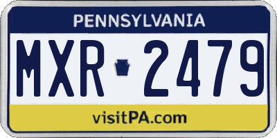 PA license plate MXR2479