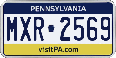 PA license plate MXR2569