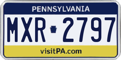 PA license plate MXR2797