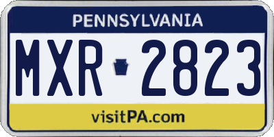 PA license plate MXR2823