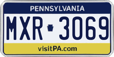PA license plate MXR3069