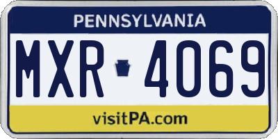 PA license plate MXR4069