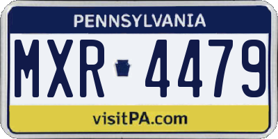 PA license plate MXR4479