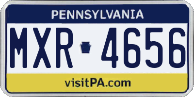 PA license plate MXR4656