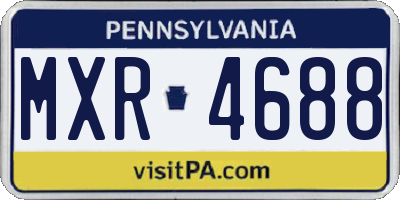 PA license plate MXR4688