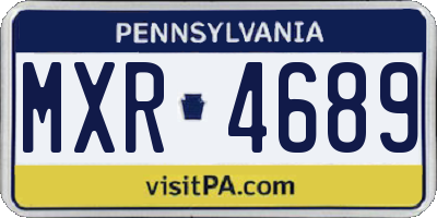 PA license plate MXR4689