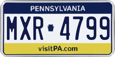 PA license plate MXR4799