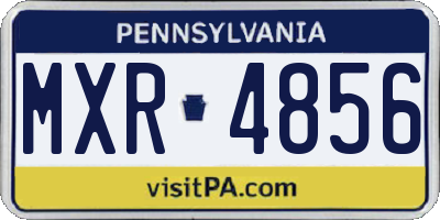 PA license plate MXR4856