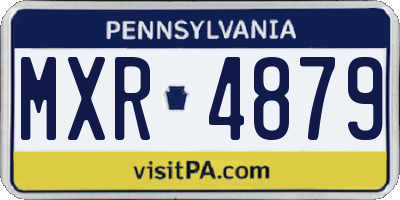PA license plate MXR4879