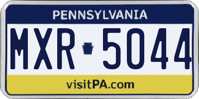 PA license plate MXR5044