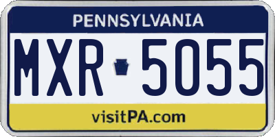 PA license plate MXR5055