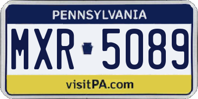PA license plate MXR5089