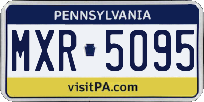 PA license plate MXR5095