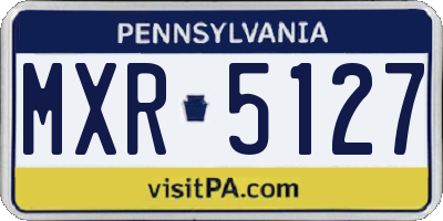 PA license plate MXR5127