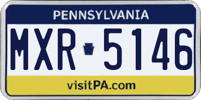 PA license plate MXR5146